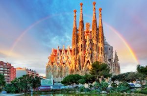 Vista panorámica de Barcelona y Madrid