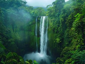 Vista panorámica de Costa Rica destacando su exuberante naturaleza y biodiversidad